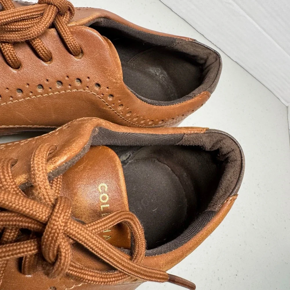 Cole Haan Grand Crosscourt Brown Leather‎ Wingtip Mens 11.5 M Sneakers C35974